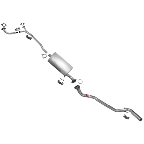 for Nissan Titan 2004 2005 2006 5.6L System Kit - Single Exit, No Drilling Required, "2.50 Inlet Diam
