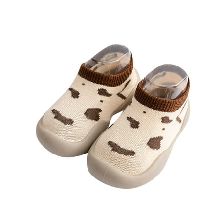 

Boys Girls Animal Cartoon Socks Shoes Toddler WarmThe Floor Socks Non Slip Prewalker Shoes Size 2 Shoe