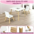 thumbnail image 5 of JOYMOR Kids Table and 2 Chairs Set with Storage & Removable Tabletop, Panda Ear Chairs, 3-in-1 Kids ActivityTable for Craft, Playroom Toddler Table and Chair Set for Kids 2-5, 5 of 7