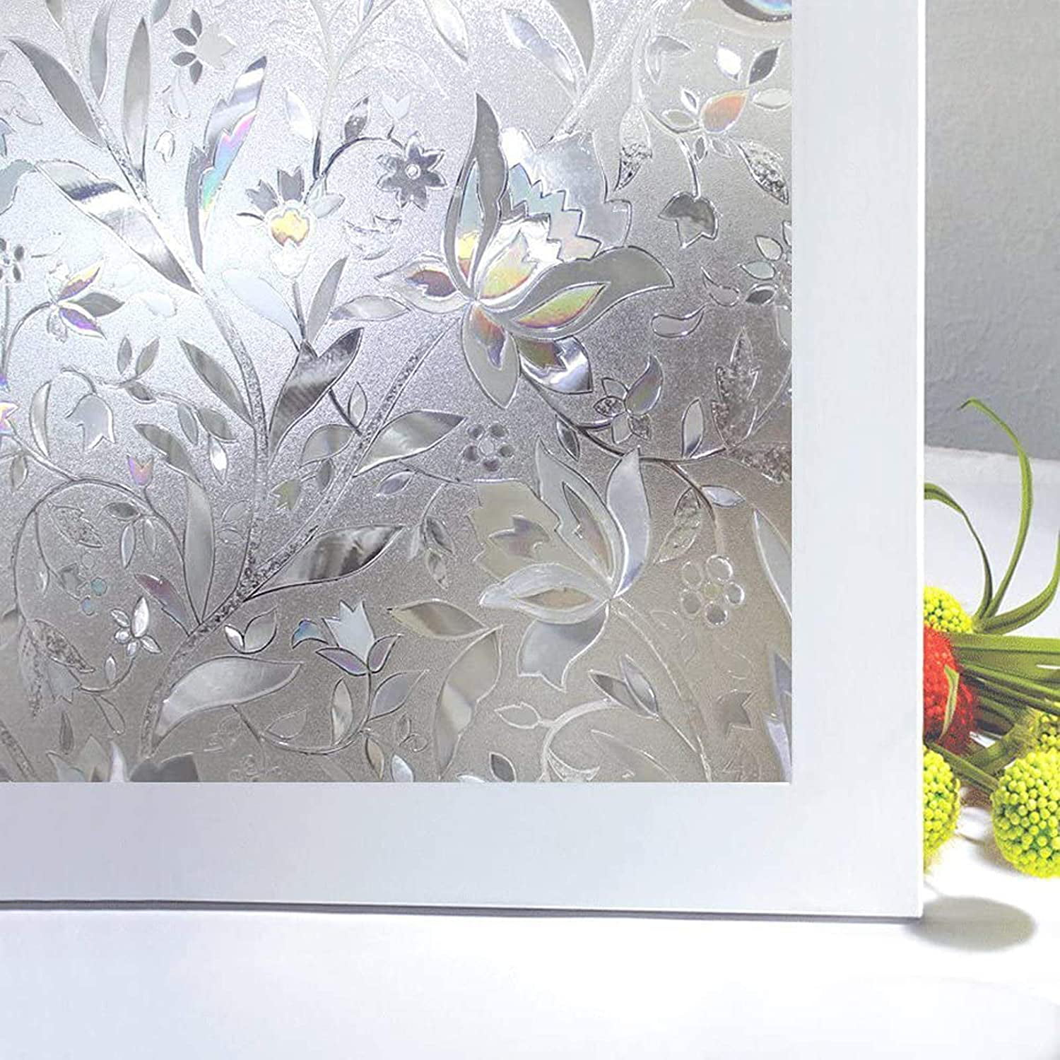 Privacy Window Film 3D Static Decoration Self-adhesive Glass Film for UV Rejection Heat Control Glass Window Stickers