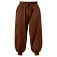 thumbnail image 2 of Sweatpants for Men 2026 Summer Solid Color Pant Casual Elastic Waist Drawstring Trousers Boho Yoga with Pockets Pants, 2 of 9