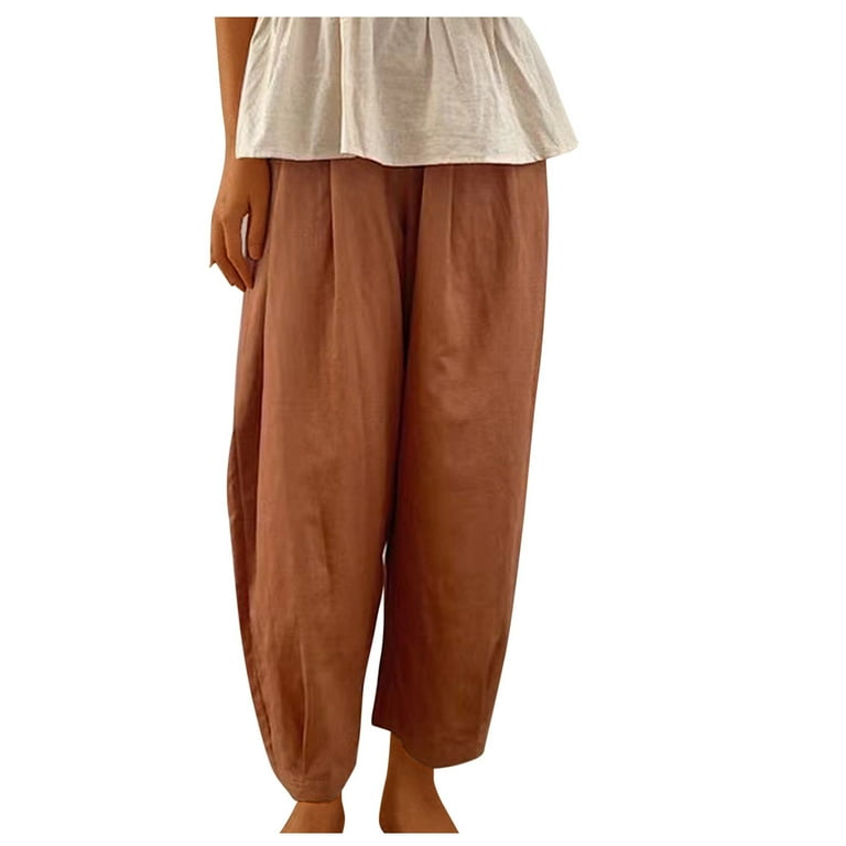 Casual Solid Pocket Frenulum Loose High Waist Wide Leg Solid Color Bottoms Casual Solid Pocket Frenulum Loose High Waist Wide Leg Solid Color Bottoms