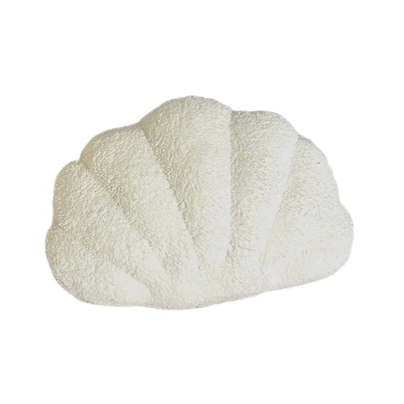 FEISHENTT Ivory Seashell Throw Pillows, Shell Shaped Throw Pillows, 13 Inch Soft Home Decorative Pillow Plush Cushion for Bed Couch Living Sofa Room Decor Accent Throw Pillow 35x25cm
