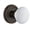 Bronze, variant on Grandeur 800435 Georgetown Solid Brass Rose Privacy Knob Set - Nickel