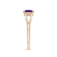 thumbnail image 5 of ANGARA Natural 0.4 Ct. Amethyst Solitaire Ring in 14K Rose Gold for Women (Ring Size: 7), 5 of 10
