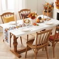 thumbnail image 3 of Fall Orange Blue Pumpkins Cotton Linen Rectangle Table Runners 13"x36", Thanksgiving Autumn Maple Leaves Coffee Table Runner Dresser Scarves Table Runners for Wedding Party Banquet Dinner Decor, 3 of 8