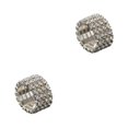 thumbnail image 1 of Maytalsory Deluxe Stretch Crystal Ring Unique For Statement Of Love Fashionable Inlaid Ring silver 4 rows 2Set, 1 of 6