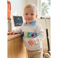 thumbnail image 4 of RUINIXCW Boys Quarter Zip Sweatshirt Back to School Letter Embroidery Plaid Lapel Long Sleeve Pullover, 4 of 9