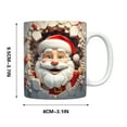 thumbnail image 3 of EUDIDV Decorative Ceramic Mug Christmas Mug Inflated Snowman Mug, Santa Mug Press Puffy Design 15oz 11oz Coffe Large Ceramic Mug, 3 of 5