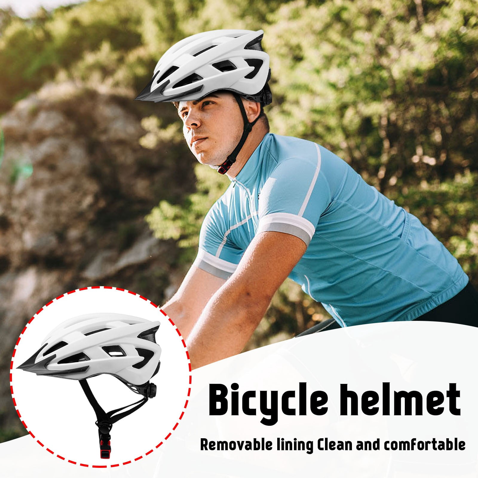 Adult Cycling Helmet Deep Green – Lightweight Ventilated Bike Helmet for Road Mountain Urban Commuting, Adjustable Fit for Men and Women