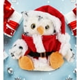 thumbnail image 4 of DolliBu Santa White Owl Stuffed Animal Plush Hand Puppet - Super Soft Wild Animal Dress Up with Red Santa Claus Outfit, Cute Holiday Christmas Gift - 9.5 Inches, 4 of 6