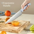 thumbnail image 2 of Carote 14 Pieces Knife Set with with Built-in Sharpener Block, Stainless Steel, Dishwasher Safe, Blue, 2 of 8
