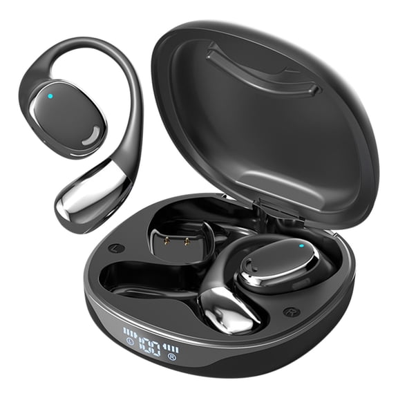 Bluetooth 5.4 Open Ear Headphones Wireless Earphones,Ear-Hook Earbuds Non In-Ear Headset,HiFi Bass Earbuds Directional Sound Earphones,Smart Noise Reduction Headphones,Long Endurance Sports Earbuds