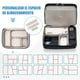 thumbnail image 5 of MEEYOGA Organizador de cables, 3 Capas Estuche para cables Portátil, Estuche organizador de cables y cargadores, Impermeable, para 9.7" iPad Cargador Cable Teléfono Disco Duro SD ect, Negro, 5 of 9