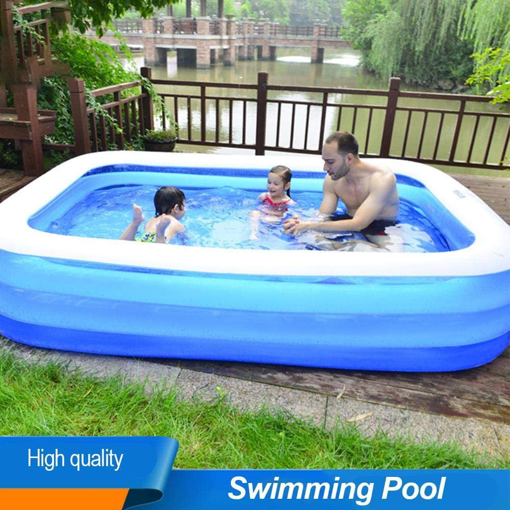 Outdoor Inflatable Swimming Pool for Children Kids Adult Backyard Family Swimming Pool for Bath Tubs 2XL:30818565cm, Blue PVC Folding Durable Family Inflatable Kiddie Pools Garden 