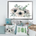thumbnail image 3 of Designart 'Eucalyptus Leaves With White Anemone Bouquet' Traditional Framed Art Print, 3 of 4