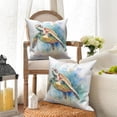 thumbnail image 3 of Dashan Sea Turtle Throw Pillow Covers 20x20 Set of 2,Coastal Ocean Theme Pillowcase Pillowcases for Sofa Couch Living Room, 3 of 6
