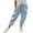 j-Blue31995, variant on LIIPEE Women Plus Size Pants Casual Solid Color Elastic Waist Ankle Length Lace Up Pants Ladies Loose Fit Comfortable Soft Breathable Daily Trousers,Black,XXL
