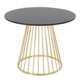 thumbnail image 4 of Canary Cosmo Gold Dining Table, Dining Height Table, Small Dining Table for 4, Round Dinette Table, Gold Kitchen Table (Black MDF), 4 of 5
