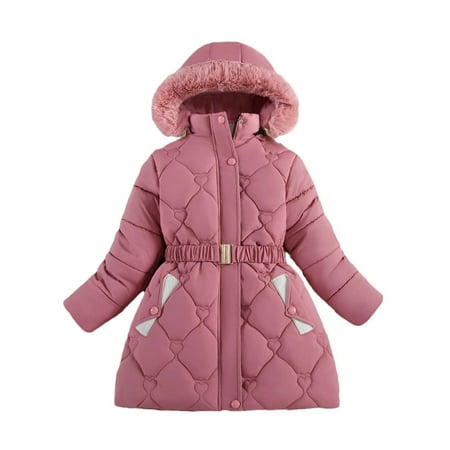 

EHQJNJ Girls Winter Jackets Kids Toddler Baby Unisex Patchwork Spring Winter Cute Coat Hooded Padded Jacket Outwear Clothes Toddler Girl Jackets 6-7 Years