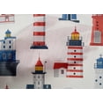 thumbnail image 5 of oneOone Popeline de Coton Tissu Rouge Phare Marin Matériel de Robe Tissu Imprimé Tissu au Mètre 42 Pouces de Large, 5 of 5