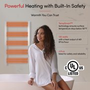 Heated Towel Warmer for Bathroom - Brushed Towel Warmer Rack, Wall-Mounted Heated Towel Rack and Dryer with 10 Stainless Steel Bars, Hardwired Electric Bath Towel Heater 120V, Grande
