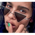 thumbnail image 2 of Fashion Triangle Frame Sunglasses for Women and Men, Metal Frame with AC Lenses, Conventional Style, 2 of 2