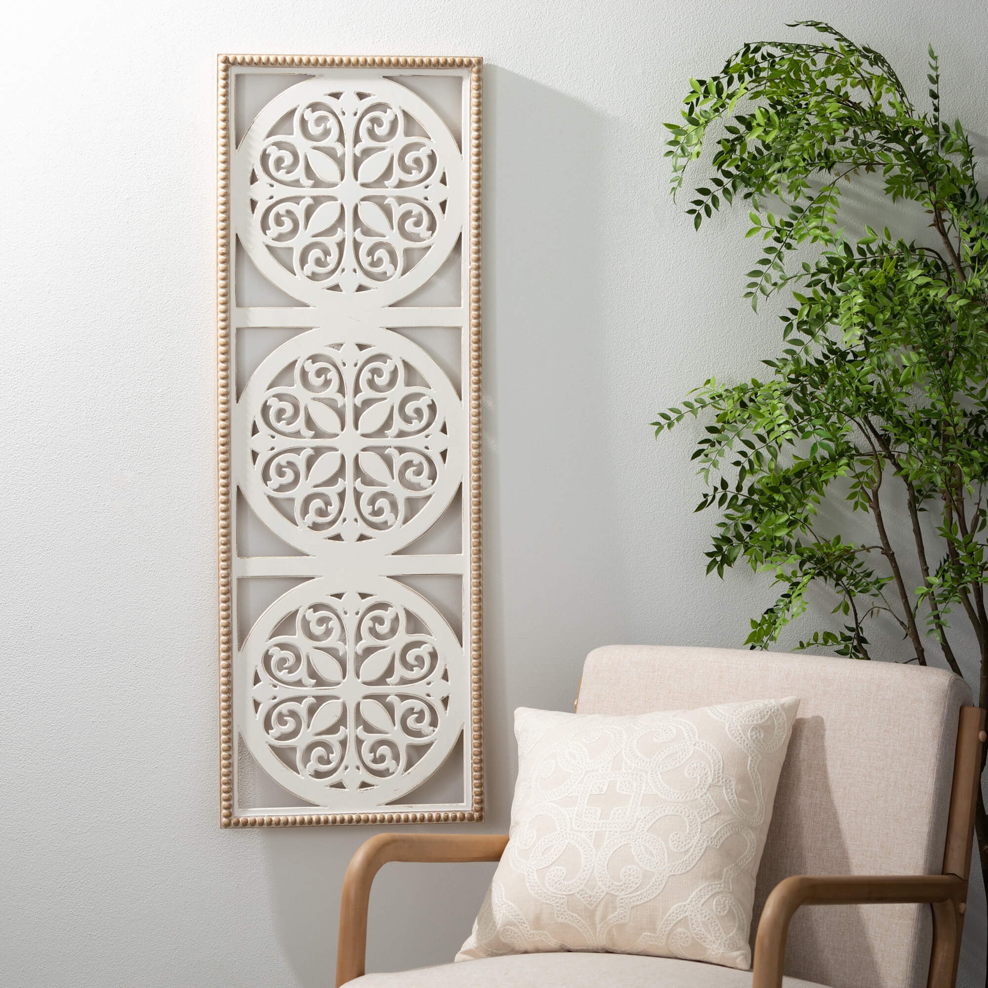 Sullivans 45.25" Framed Medallion Wall Decor, Wood