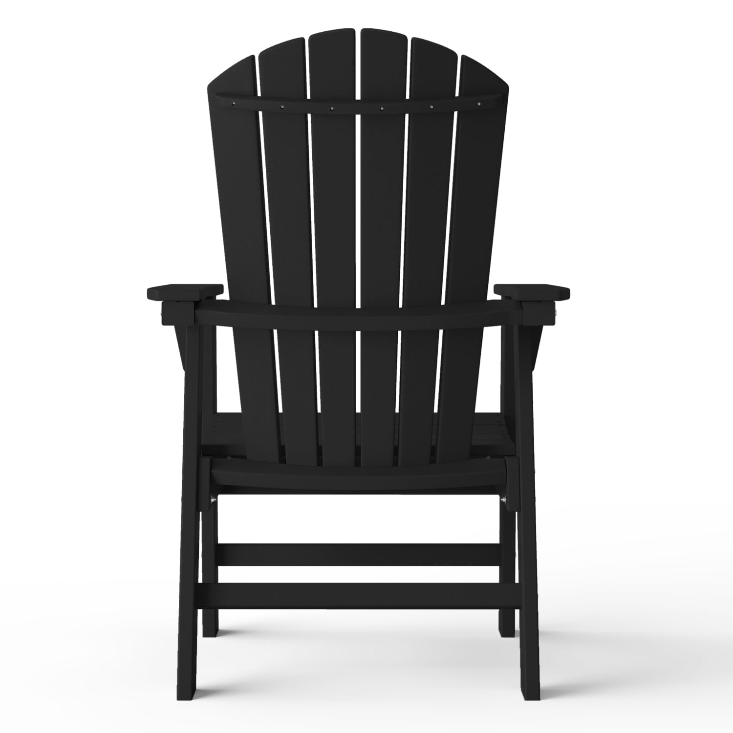 WestinTrends Dylan Outdoor Dining Chair – All-Weather Poly Lumber Adirondack Patio Chair, High Back, 330 lb Capacity, Black