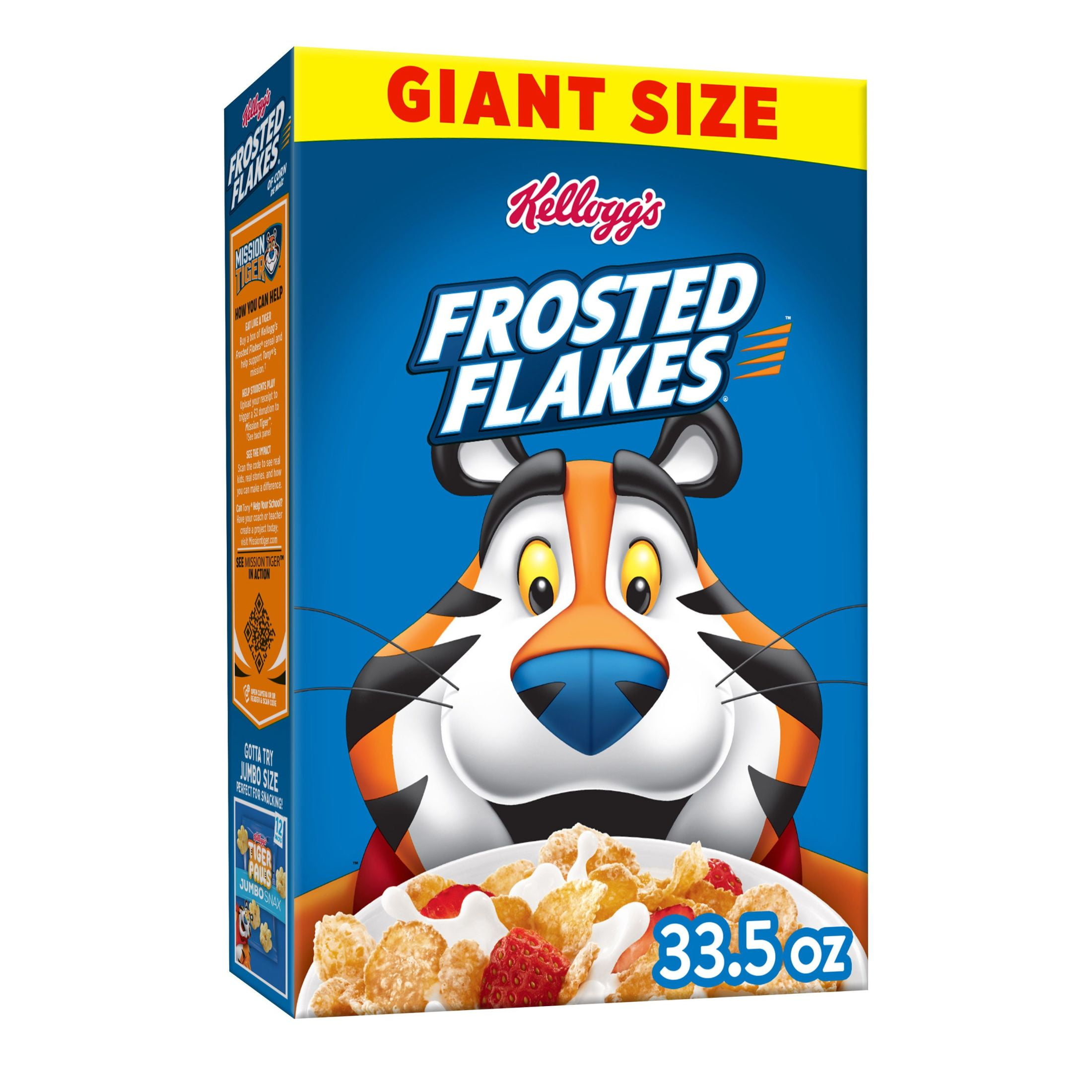 Kellogg's Frosted Flakes Breakfast Cereal, Original, 33.5 oz