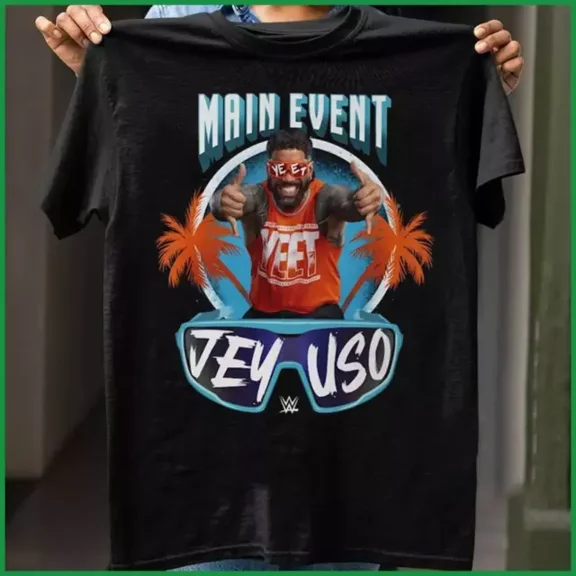 Jey Uso Main Event Palms Black Unisex T-Shirt