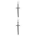 thumbnail image 2 of Pendientes Colgantes Perfecl Joyas Llamativas Góticos para Mujer Negro, 2 of 8