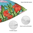 thumbnail image 4 of Rateoe Tropical Jungle Flamingo Pattern Throw Pillow Cover Premium Pillow Stuffer Sham Square for Decorative Cushion Bed Couch Sofa(Pillow insert not included), 4 of 8