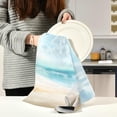 thumbnail image 2 of Summer Beach Drift Bottle Tea Towels Set of 1 Sandy Kitchen Dish Cloth with Hanging Loop, 18"x28"Lint-Free Absorbent Towel for Kitchen Drying Wiping and Cleaning, 2 of 6