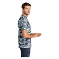 thumbnail image 3 of Port & Company Men's 5.4-oz 100% Cotton Camo Tee Shirt Woodland Blue Camo X-Large, 3 of 6