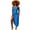 Bright Blue, variant on Women's Blue Gold Watercolor Print One-Piece Swimsuit with Mesh Cover-Up Skirt, Modest Tummy Control Swimwear for Summer Vacation, S-XL