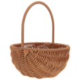 thumbnail image 1 of Rectangular Easter Basket Weaving Easter Storage Holder Mini Handcraft Basket Ornament Party Decor with Handle, 1 of 3