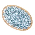 thumbnail image 4 of Woven Rattan Porcelain Plate, Oval Home Decoration Woven Rattan Ceramic Storage Plate  For Kitchen For Banquet For Wedding Ink Blue Flowers,Ink Blue Flowers Dot,Ink Blue Double, 4 of 8