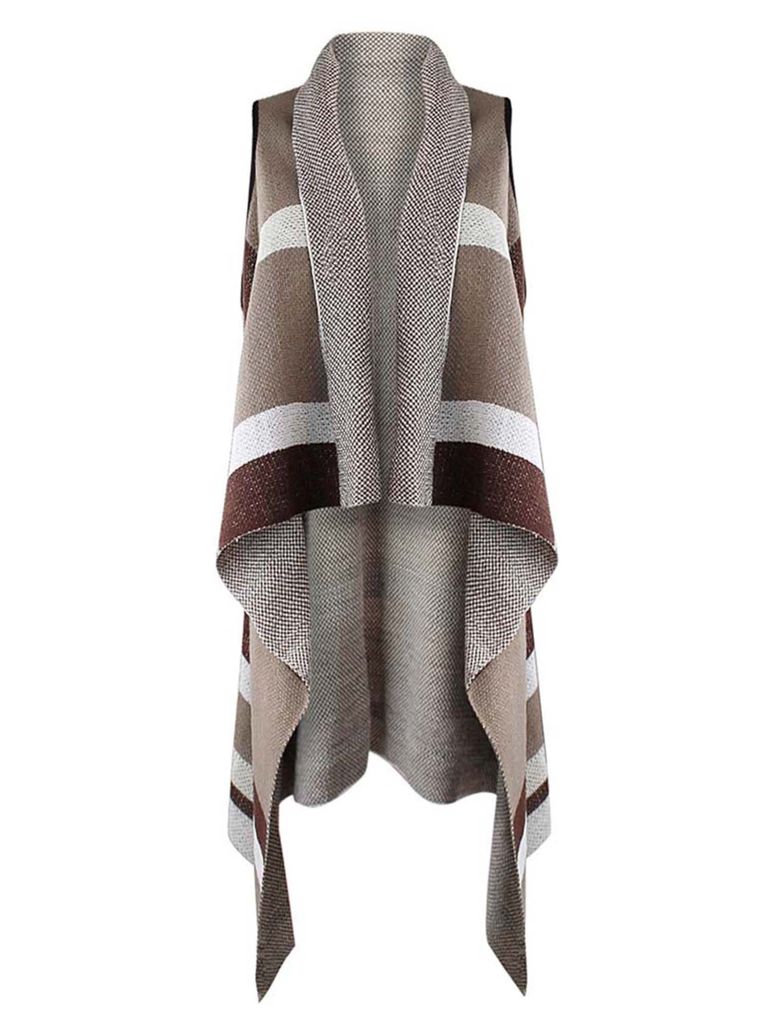 Beige \u0026 Taupe Sleeveless Long Draped 