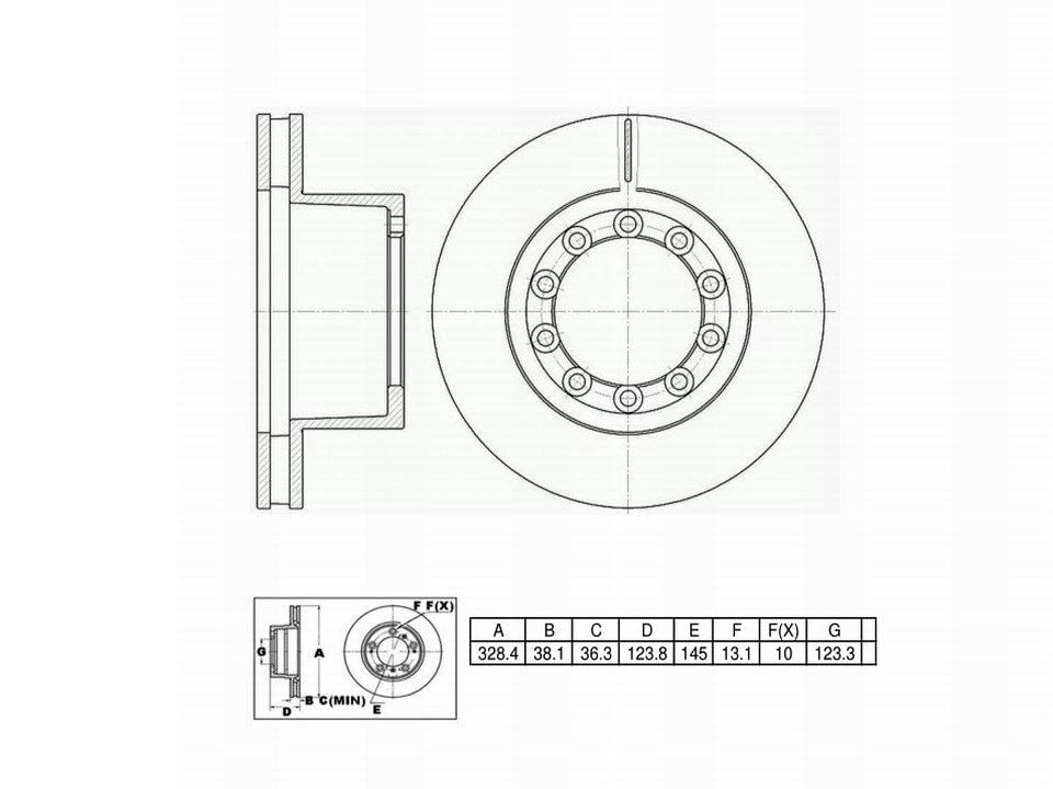 Winstop Brake Rotor, Front WS231813, Ford F-Super Duty 1997-1988