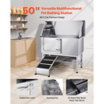 thumbnail image 2 of 50 Inch Dog Grooming Bath Tub Stainless Steel w Ramp Water Filter Left, 2 of 5