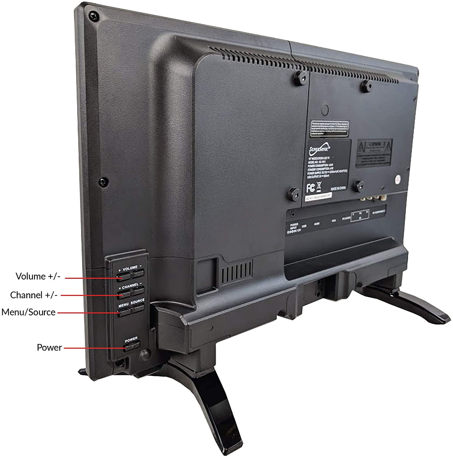 Supersonic SC-1911 19" 720p LED TV, AC/DC Compatible with RV/Boat
