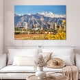 thumbnail image 2 of Elephant Stock Downtown Salt Lake City Wall Art - Horizontal Canvas Wall Art - Living Room Wall Decor - Places Canvas - Blue And Orange Decor - 51" x 34", 2 of 8