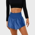 thumbnail image 2 of High Smocked Waist Running Shorts - Womens Summer Quick Dry 2-in-1 Gym Shorts with Pockets, Loose Wide Leg for Workout & Tennis Wear, 2 of 7