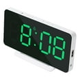 thumbnail image 1 of Escritorio moderno/reloj despertador digital de pared Temperatura Fecha Modo de semana USB Verde Zulema reloj despertador digital, 1 of 6