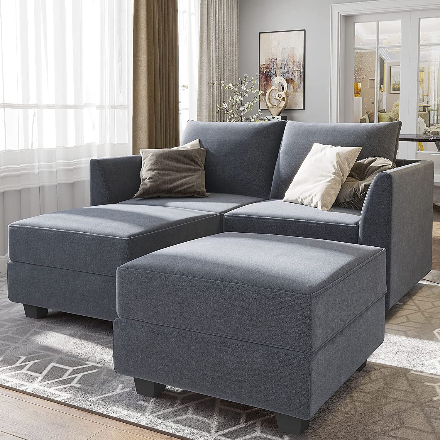 Modular Sofa With Durable Polyester Fabric