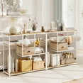 thumbnail image 5 of Costway 40” Console Table with Storage Drawer 4-Tier Display Shelf for Living Room Hallway Natural and White, 5 of 12