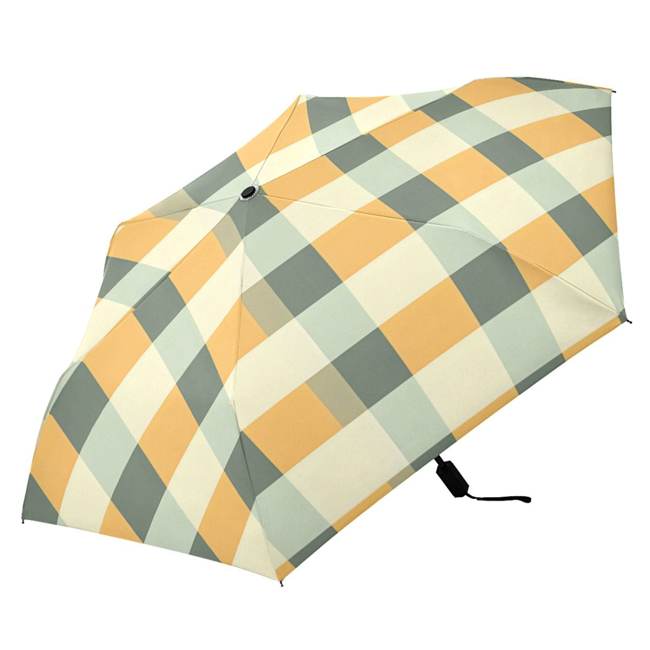 ALAZA Checkered Grid-t2 UPF 50+ Compact Folding Umbrella for Rain Travel Umbrella Packable