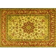 thumbnail image 1 of Ahgly Company Machine Washable Indoor Rectangle Persian Yellow Traditional Area Rugs, 5' x 8', 1 of 4