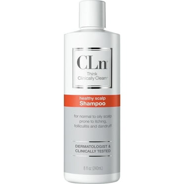 CLn® Shampoo with Salicylic Acid – 8 fl oz, Clarifying Anti Dandruff Shampoo for Oily Hair, Itchy or Flaky Scalp Prone to Dandruff, Folliculitis & Seborrheic Dermatitis, Hypoallergenic Formula